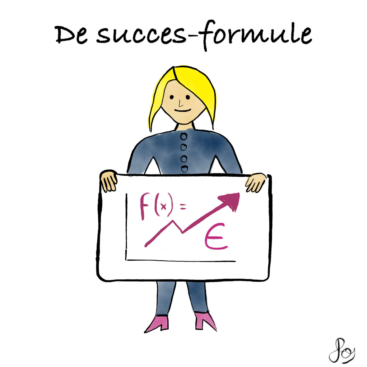Ninke van der Leck succesformule - cartoon